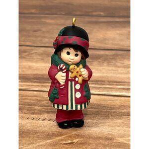 1998 HALLMARK KEEPSAKE ORNAMENT QX6876 SWEET REMEMBERINGS CANDY CANE LITTLE GIRL